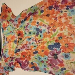 Floral CapSleeve Flowy Top